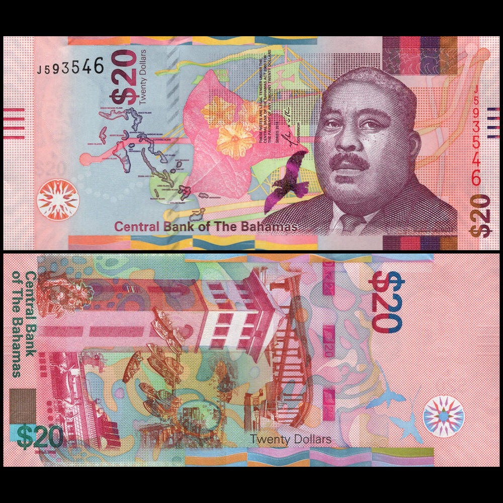 Bahamas - 20 Dollars 2018 - Pick # 80 - Set 10 PCS