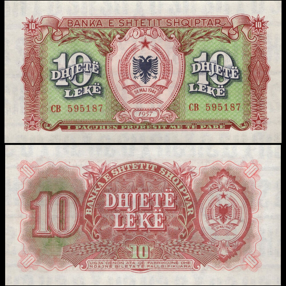 Albania - 10 Leke 1957 - Pick # 28a - Set 10 PCS