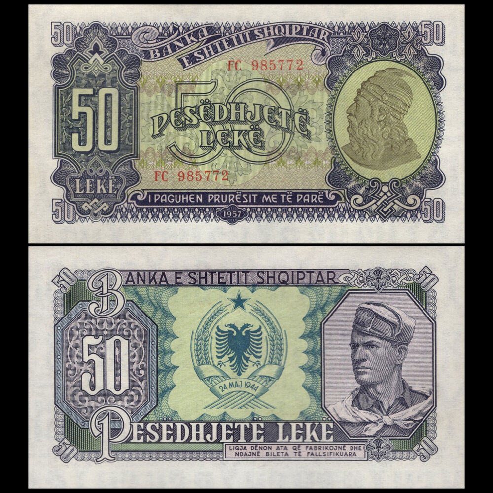 Albania - 50 Leke 1957 - Pick # 29a - Set 10 PCS