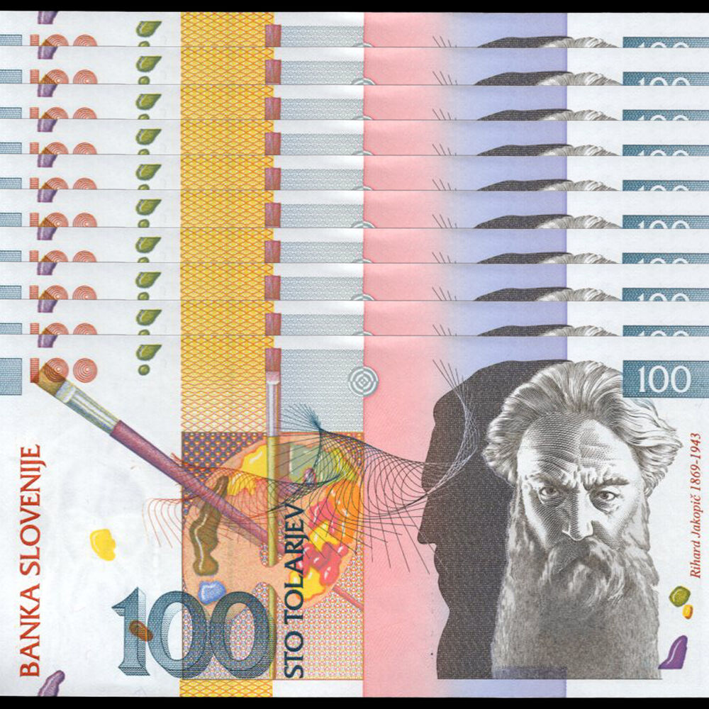 Slovenia -  100 Tolarjev 1992 - Pick # 14a - Set 10 PCS