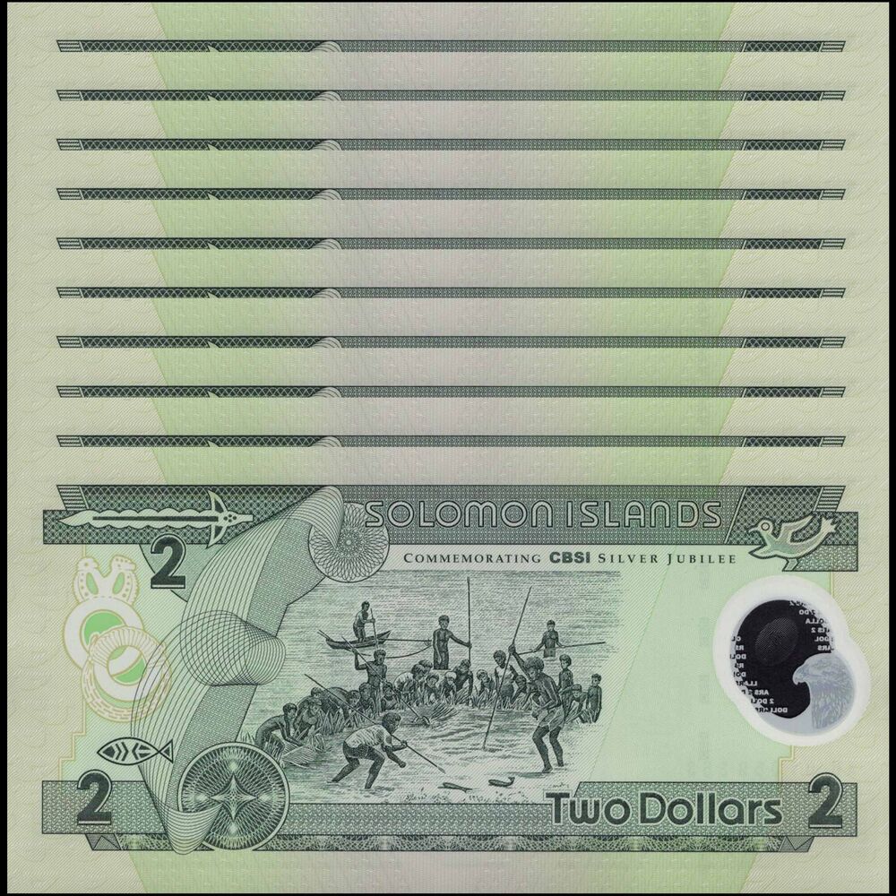 Solomon Islands -  2 Dollars 2001 - Pick # 23 - COMMEMORATIVE - Set 10 PCS