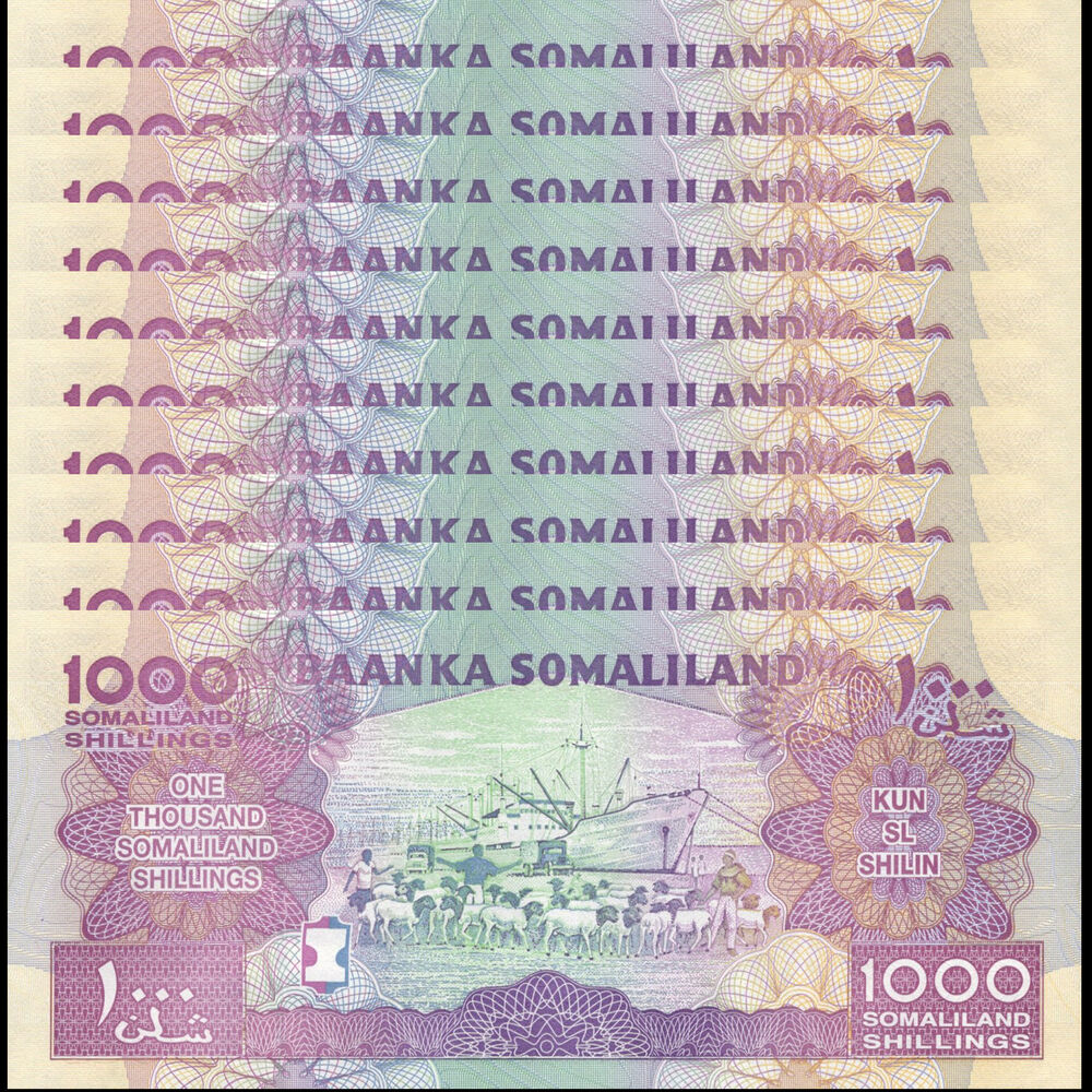 Somaliland -  1000 Shilin 2015 - Pick # 20d - Set 10 PCS