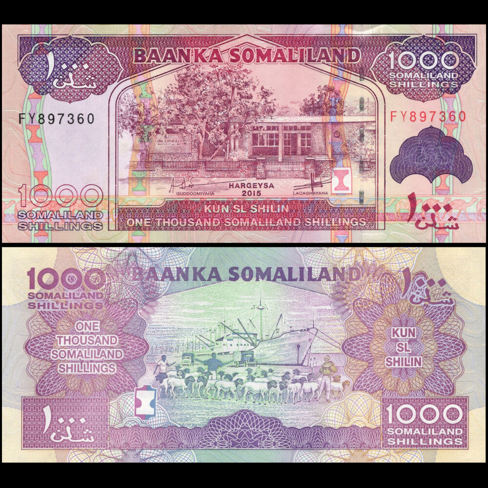 Somaliland -  1000 Shilin 2015 - Pick # 20d - Set 10 PCS