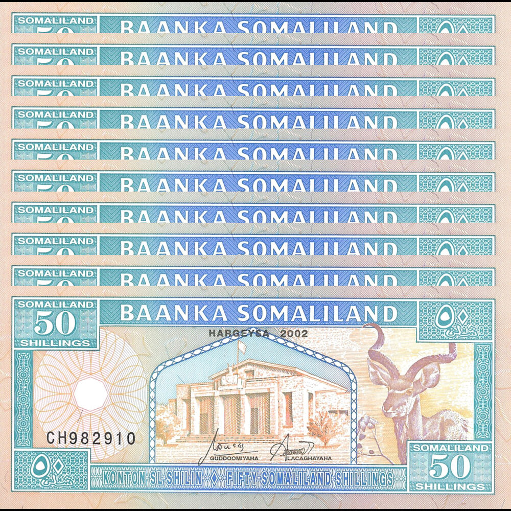 Somaliland - 50 Shillings 2002 - Pick # 7d - Set 10 PCS