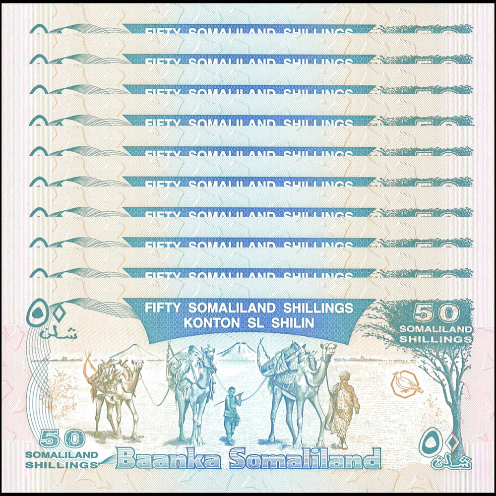 Somaliland - 50 Shillings 2002 - Pick # 7d - Set 10 PCS