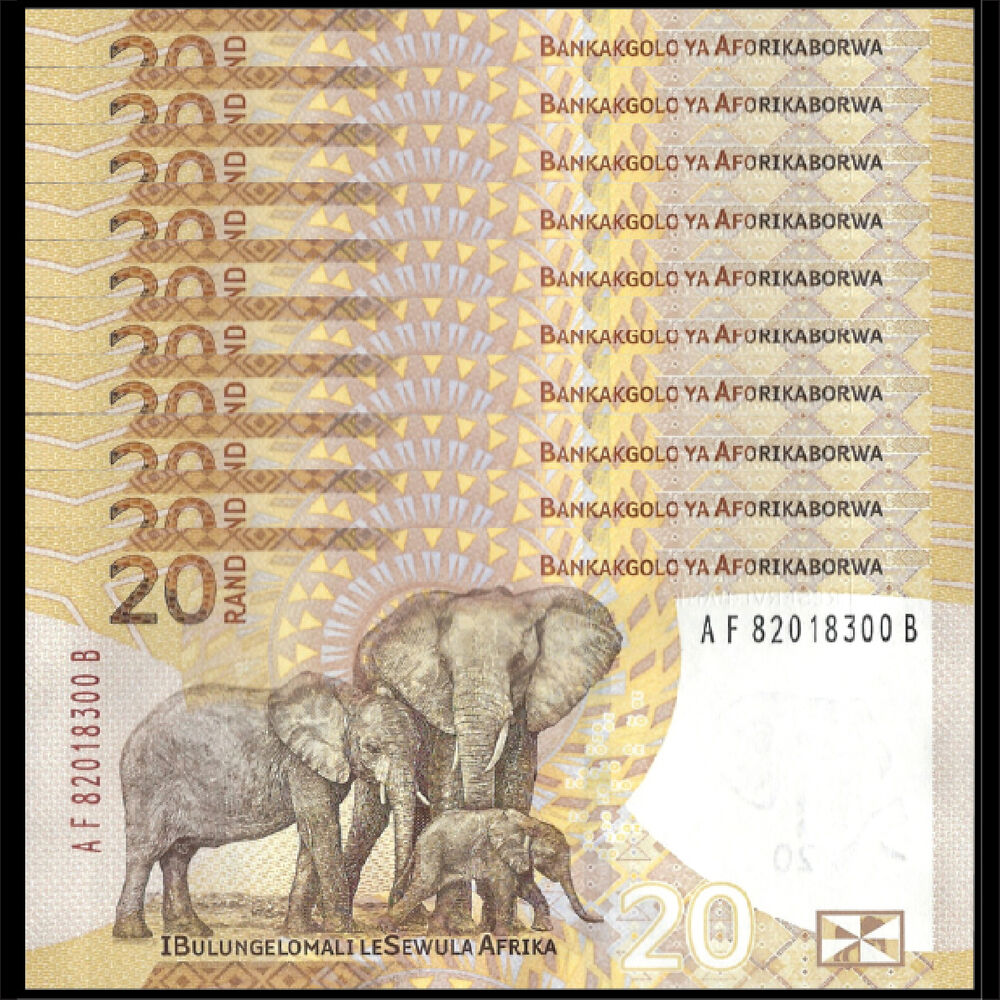 South Africa - 20 Rand 2023 - Pick # 149a - Set 10 PCS