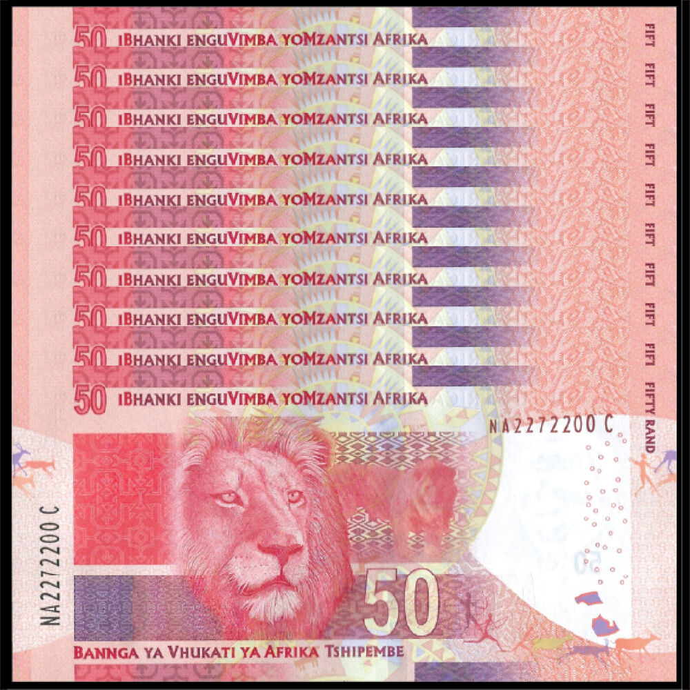 South Africa - 50 Rand 2016 - Pick# 140b - Set 10 PCS