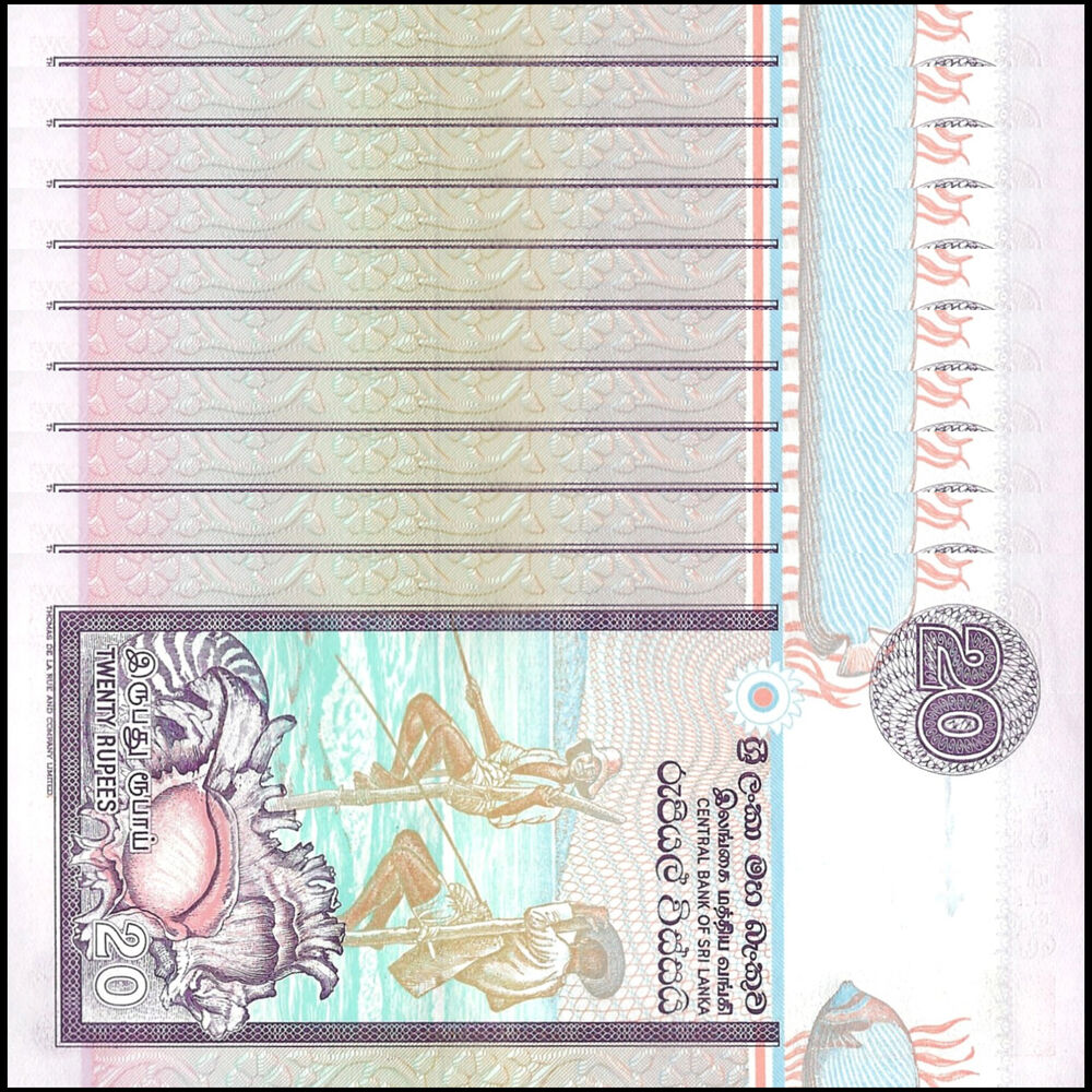 Sri Lanka - 20 Rupees 1995 - Pick # 109 - Set 10 PCS