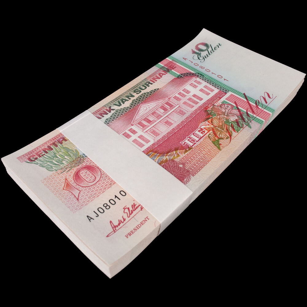 Suriname - 10 Gulden 1996 - Pick- 137 / B523c - Bundle 100 PCS