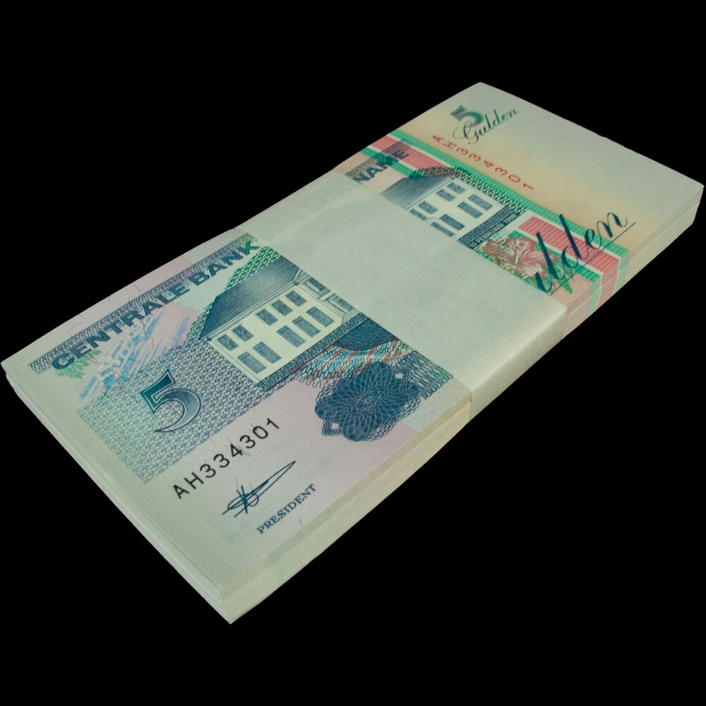 Suriname - 5 Gulden 1998 - Pick- 136b - Bundle 100 PCS