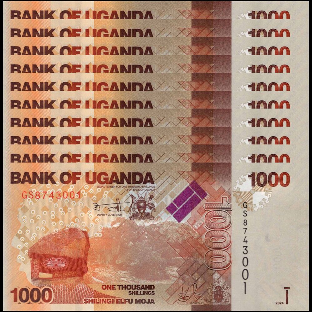 Uganda -  1000 Shillings 2024 - Pick # 49h - Set 10 PCS