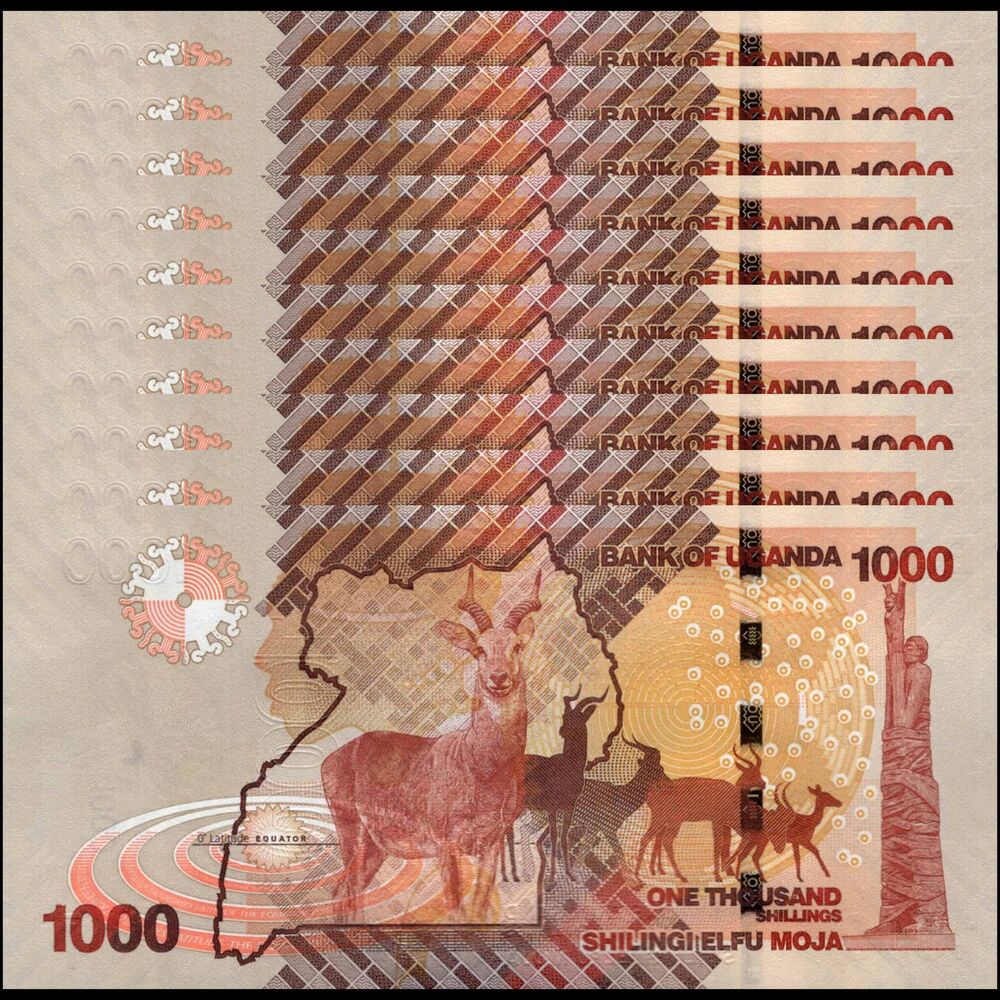 Uganda -  1000 Shillings 2024 - Pick # 49h - Set 10 PCS