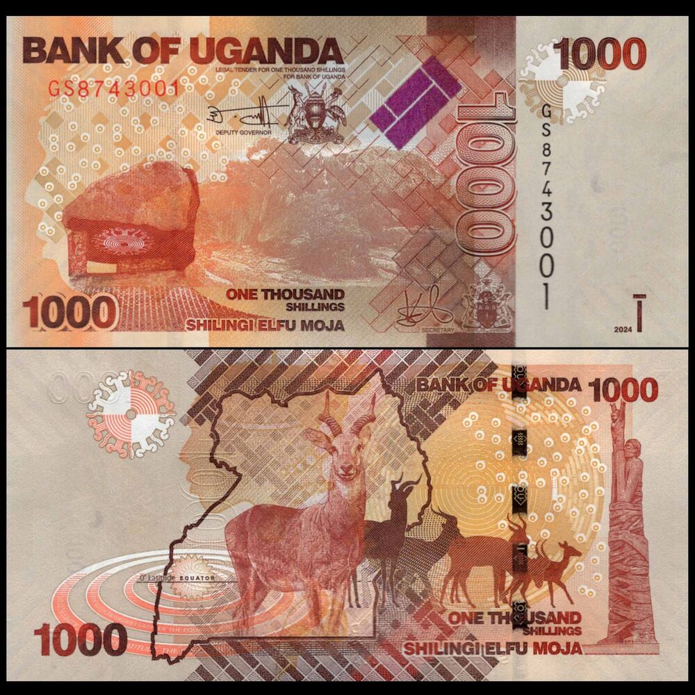 Uganda -  1000 Shillings 2024 - Pick # 49h - Set 10 PCS
