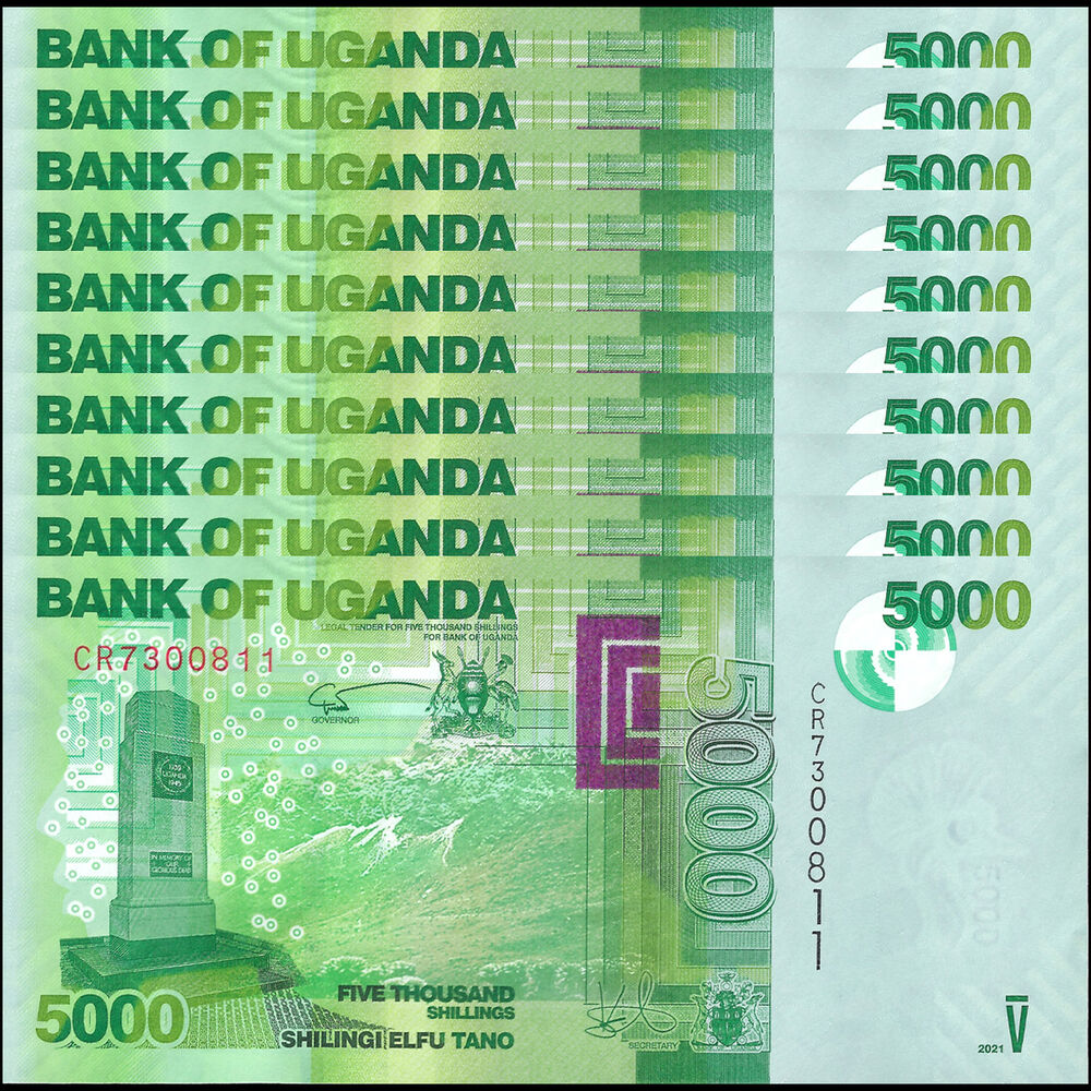 Uganda - 5000 Shillings 2021 - Pick- 51g / B156g - Set 10 PCS