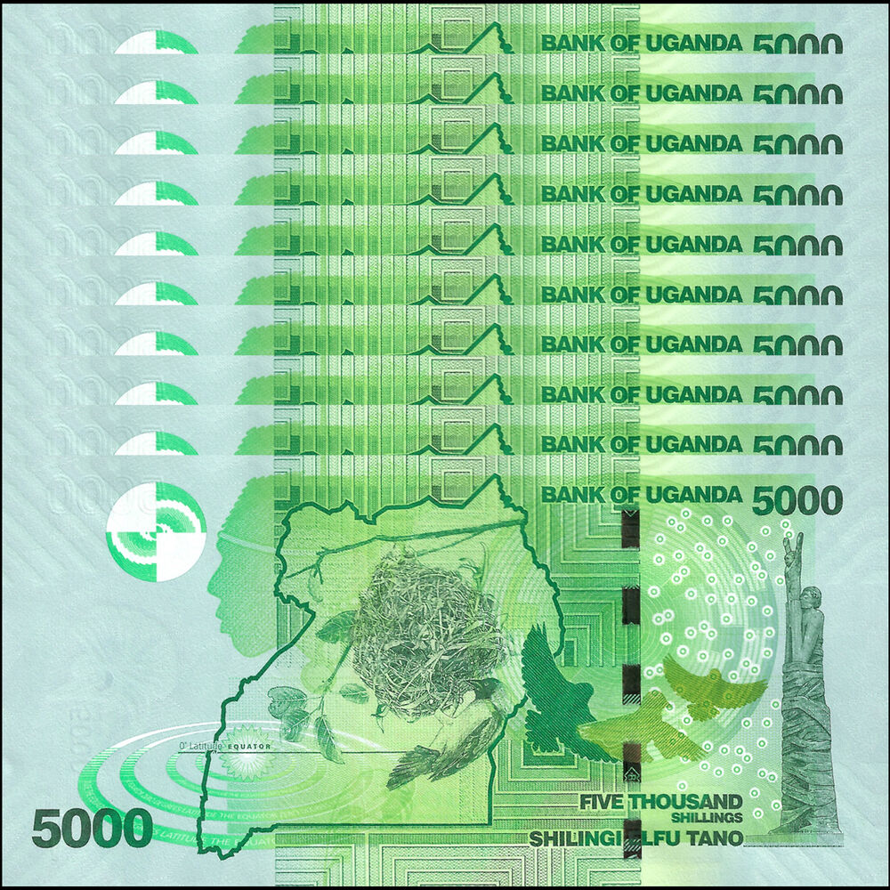 Uganda - 5000 Shillings 2021 - Pick- 51g / B156g - Set 10 PCS