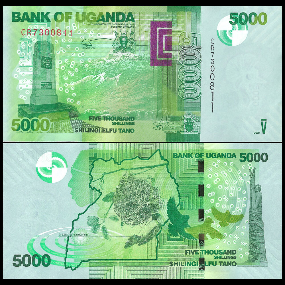 Uganda - 5000 Shillings 2021 - Pick- 51g / B156g - Set 10 PCS