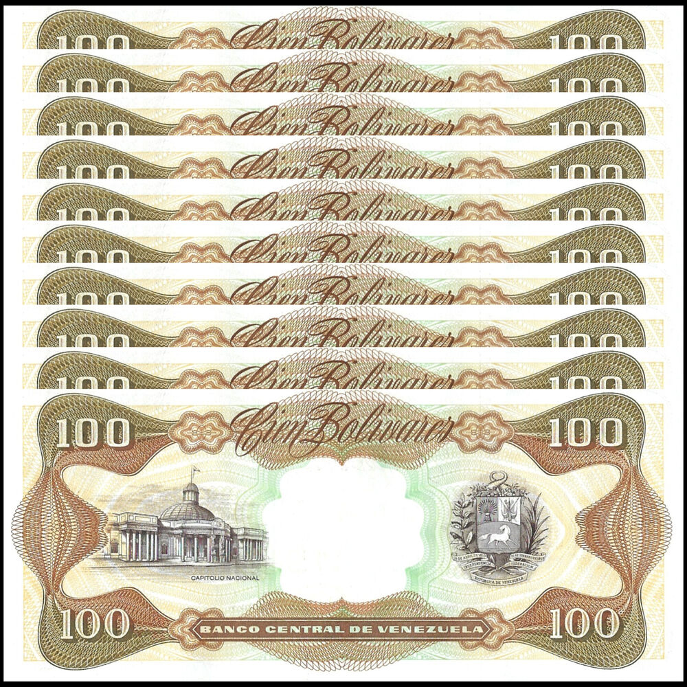 Venezuela - 100 Bolivares 1992 - Pick # 66e - Set 10 PCS