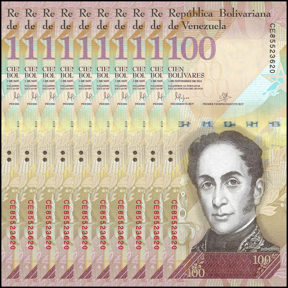 Venezuela - 100 Bolivares 2015 - Pick- 93k / B363k - Set 10 PCS
