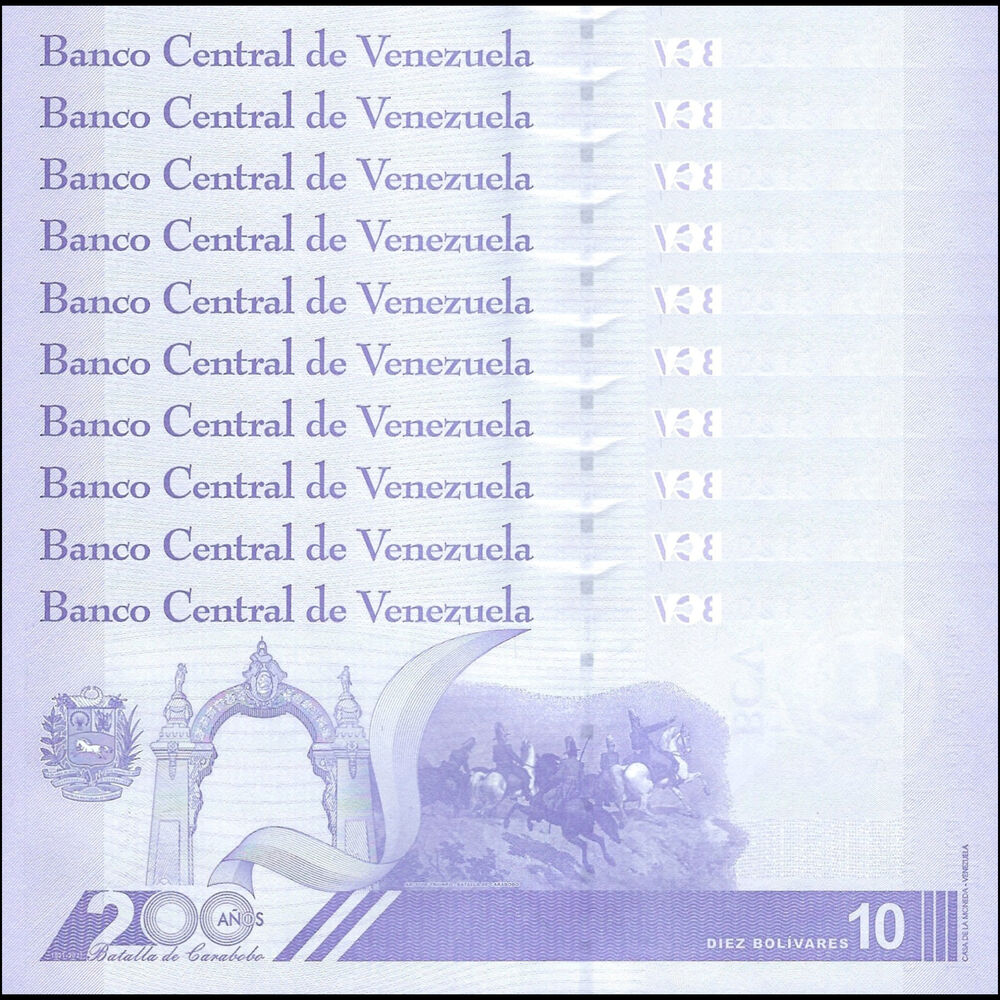 Venezuela -  10 Bolivares 2021 - Pick # 116 - Set 10 PCS