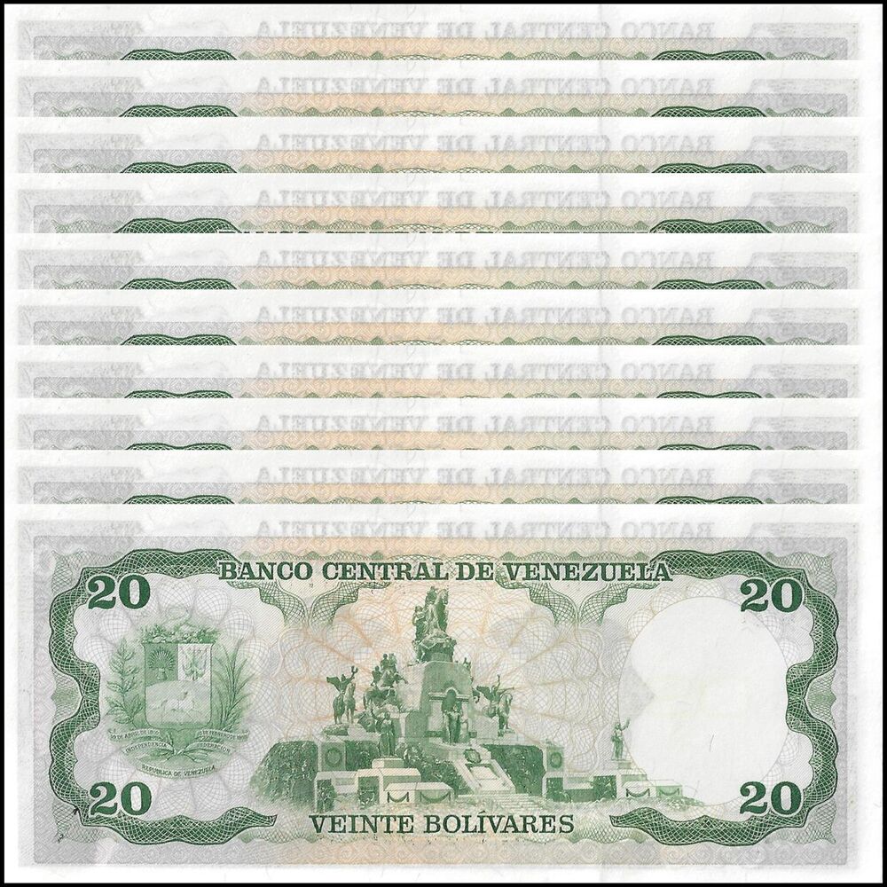 Venezuela - 20 Bolivares 1987 - Pick- 64A / B330 - Set 10 PCS