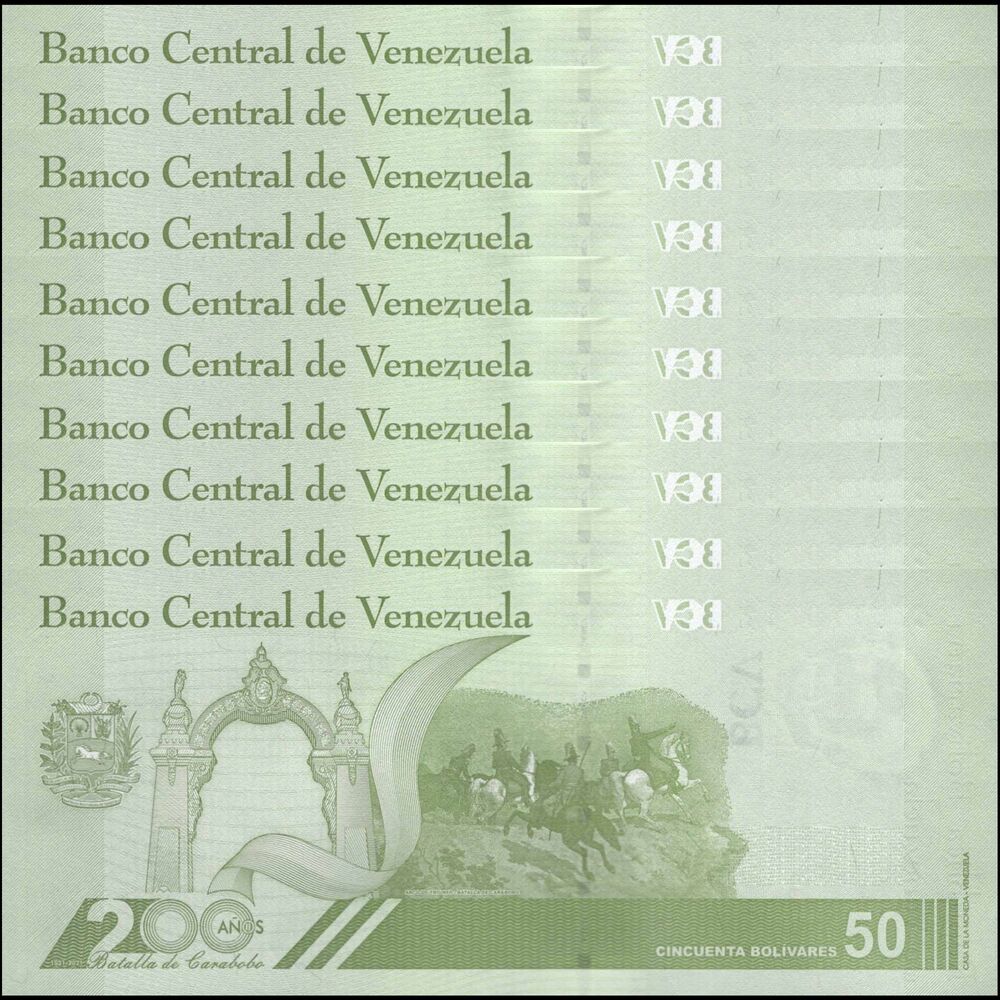 Venezuela -  50 Bolivares 2021 - Pick # 118a - Set 10 PCS