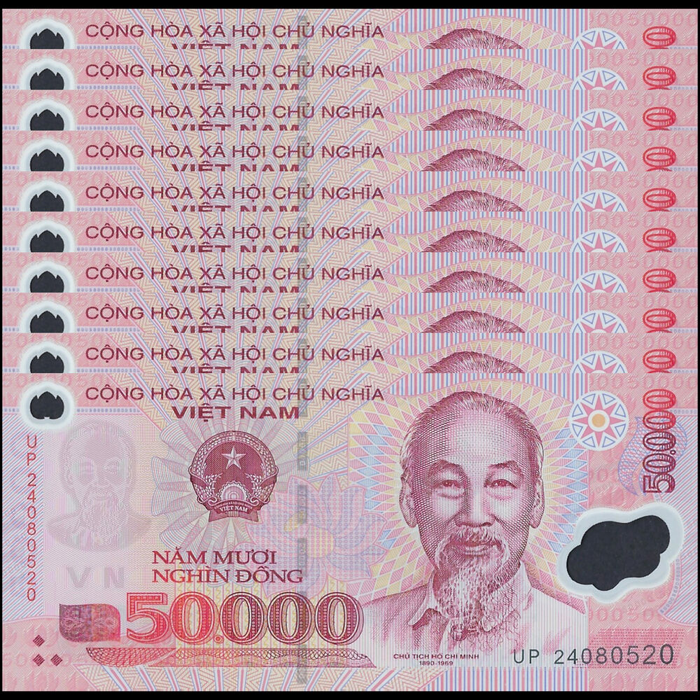 Vietnam -  50.000 Dong 2024 - Pick # 121t - Set 10 PCS