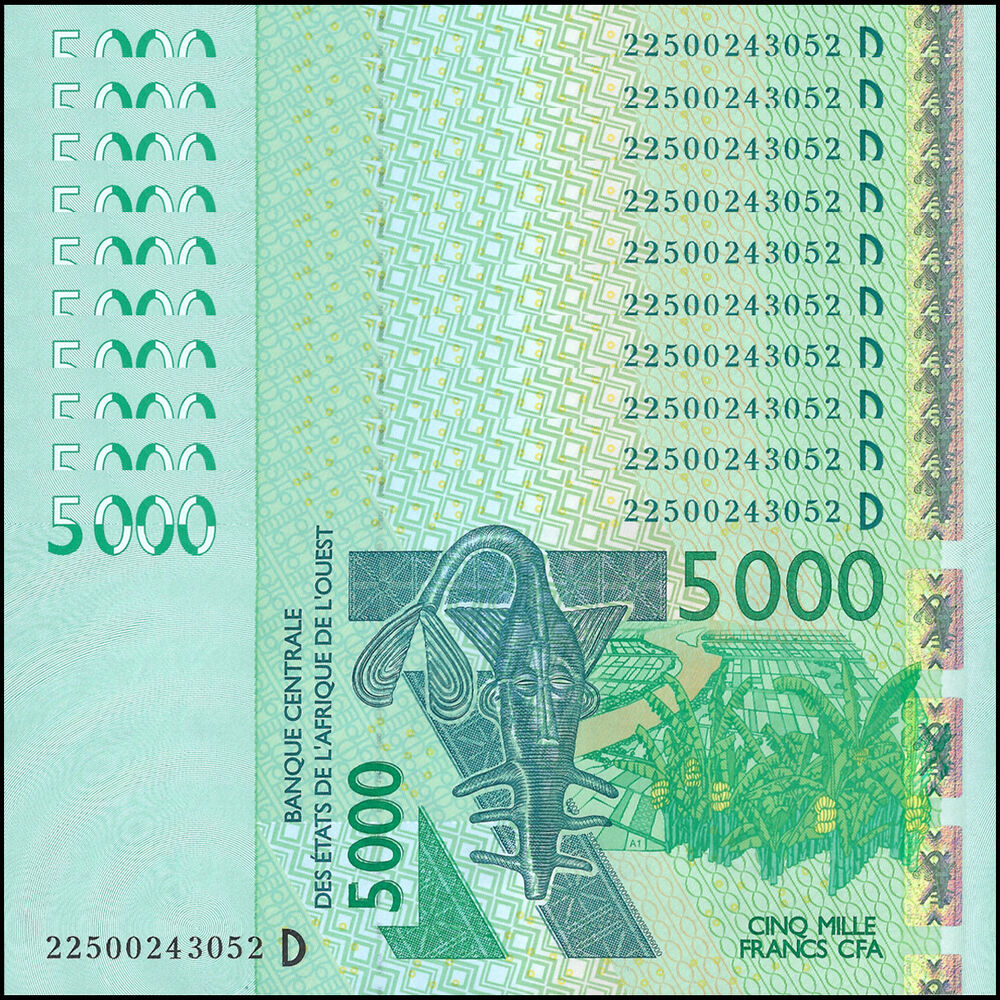 West African States - Mali - 5000 Francs 2022 - Pick- 417D / B123Dv - Set 10 PCS