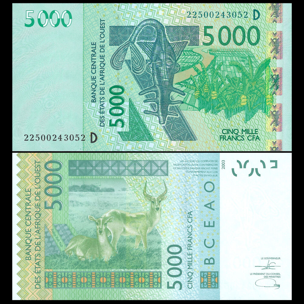 West African States - Mali - 5000 Francs 2022 - Pick- 417D / B123Dv - Set 10 PCS