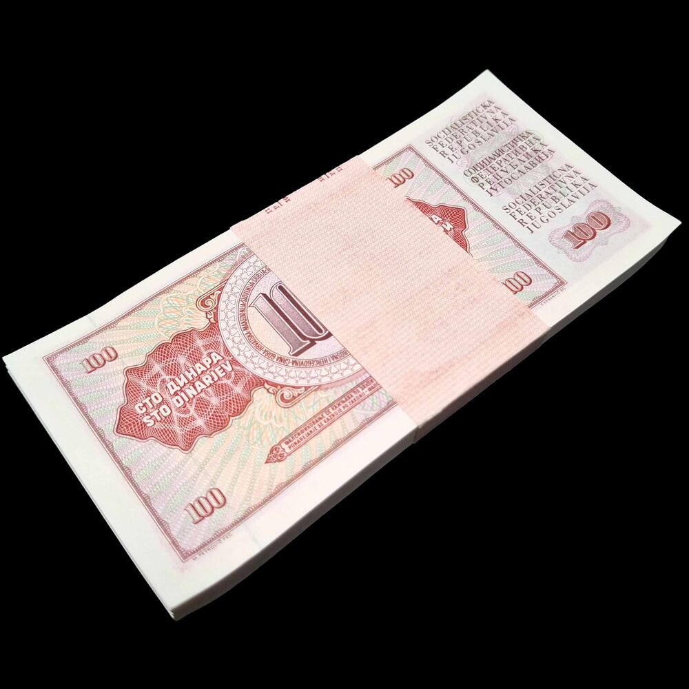 Yugoslavia -  100 Dinara 1986 - Pick- 90c - Bundle 100 PCS