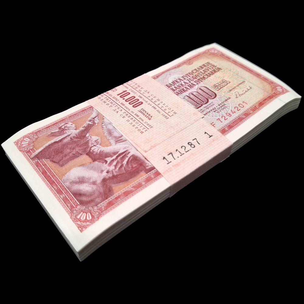 Yugoslavia -  100 Dinara 1986 - Pick- 90c - Bundle 100 PCS