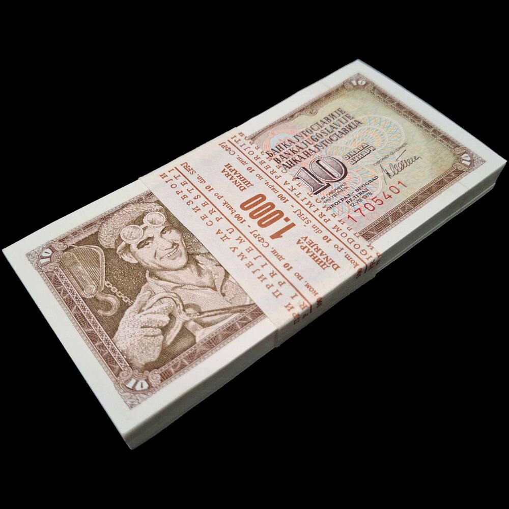 Yugoslavia -  10 Dinara 1978 - Pick # 87a - Bundle 100 PCS