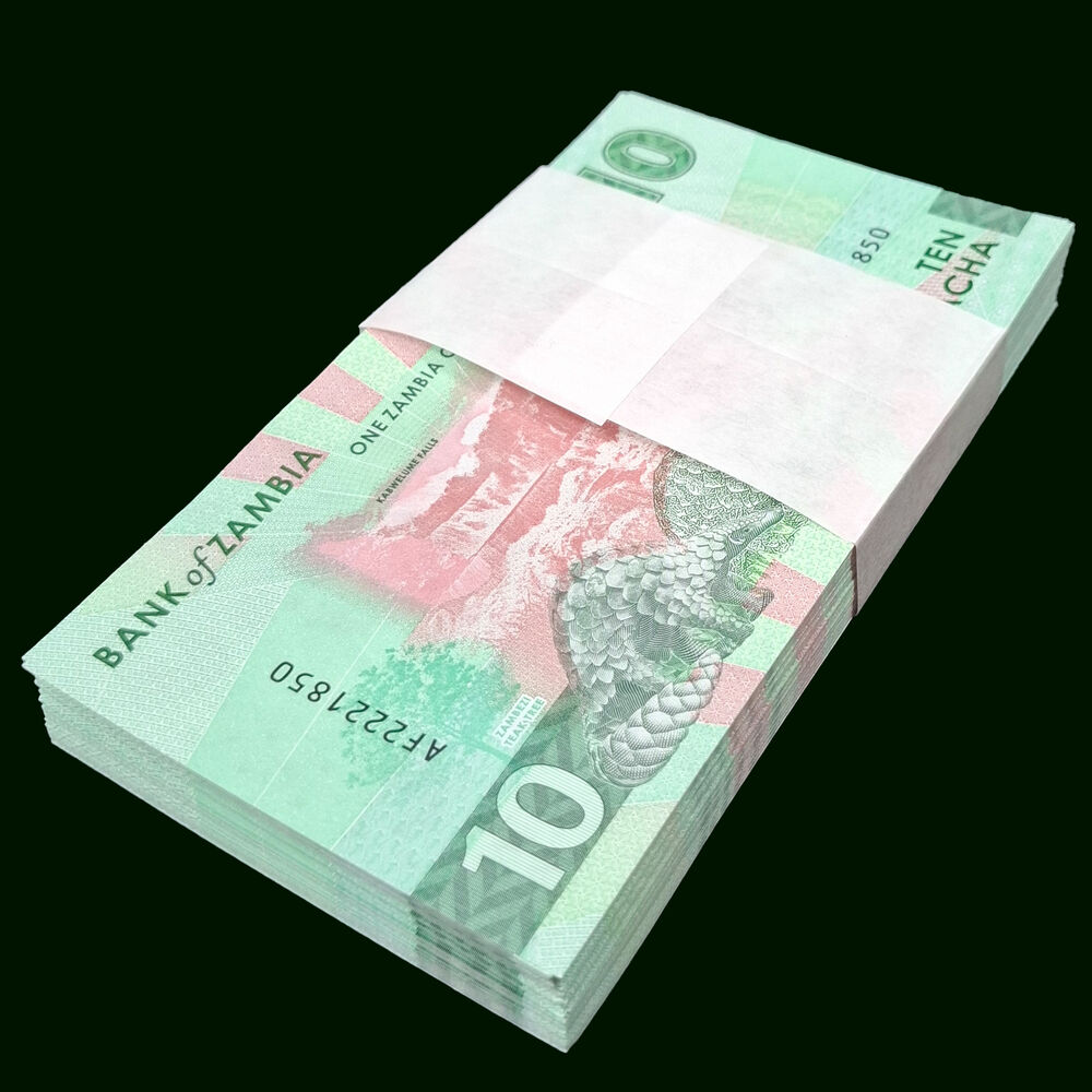 Zambia - 10 Kwacha 2024 - Pick # NEW - Bundle 100 PCS