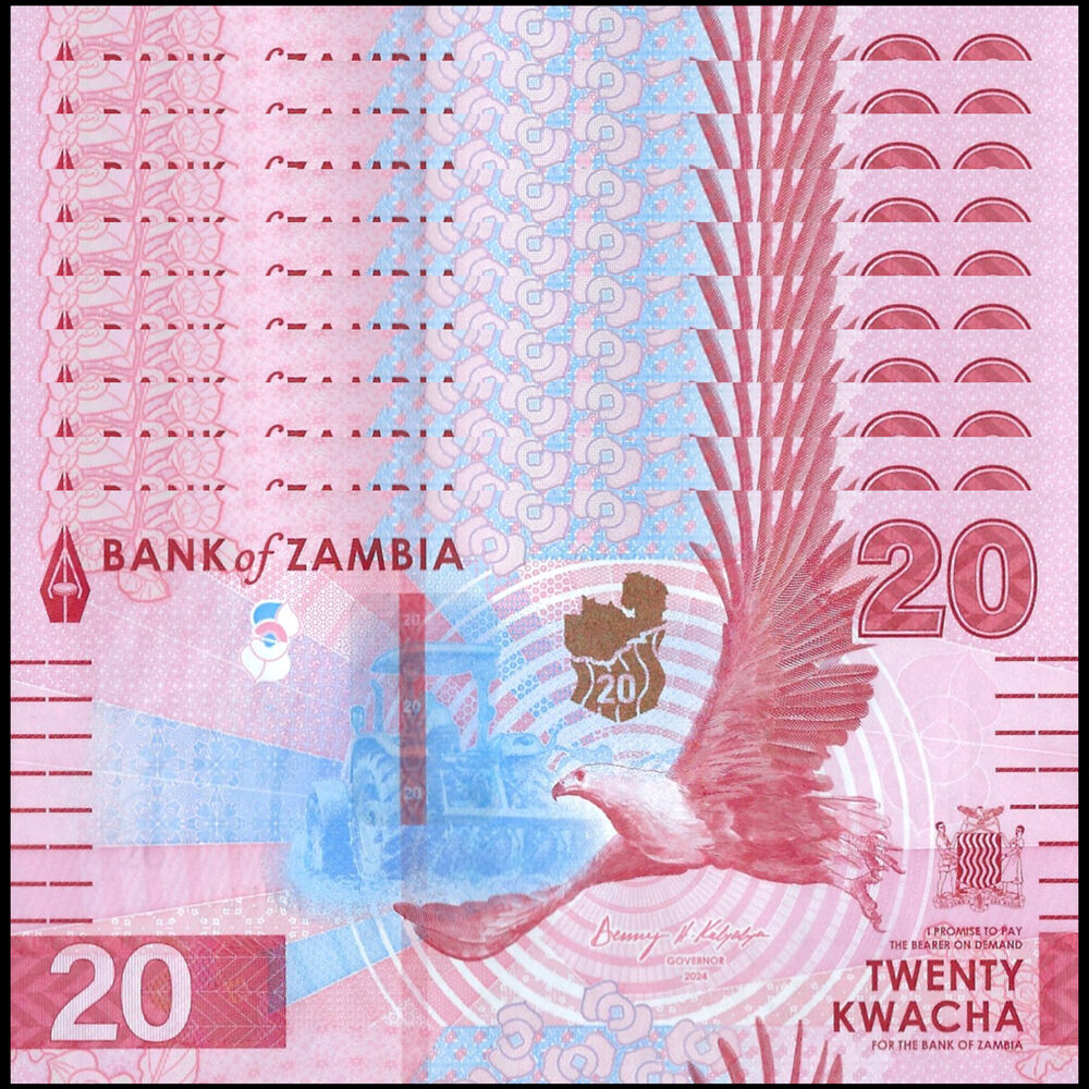 Zambia - 20 Kwacha 2024 - Pick # NEW - Set 10 PCS