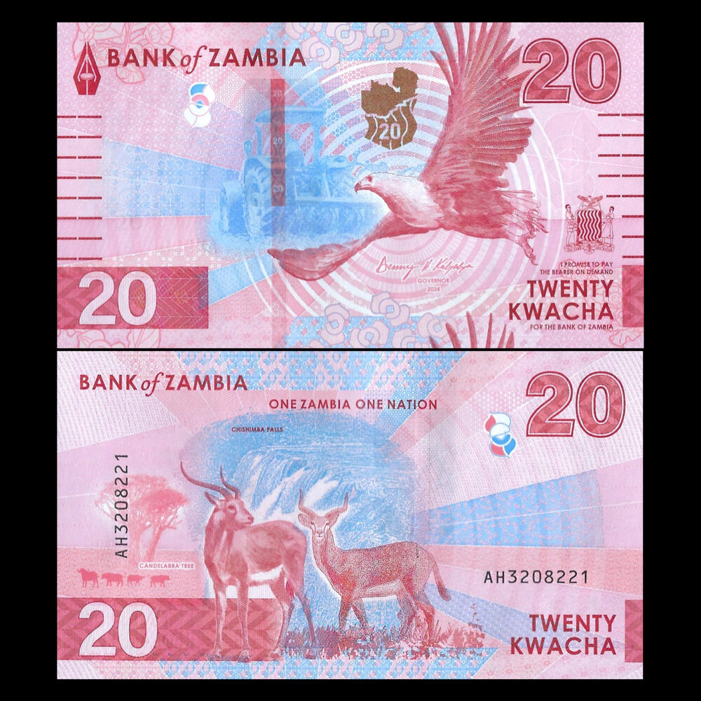 Zambia - 20 Kwacha 2024 - Pick # NEW - Set 10 PCS