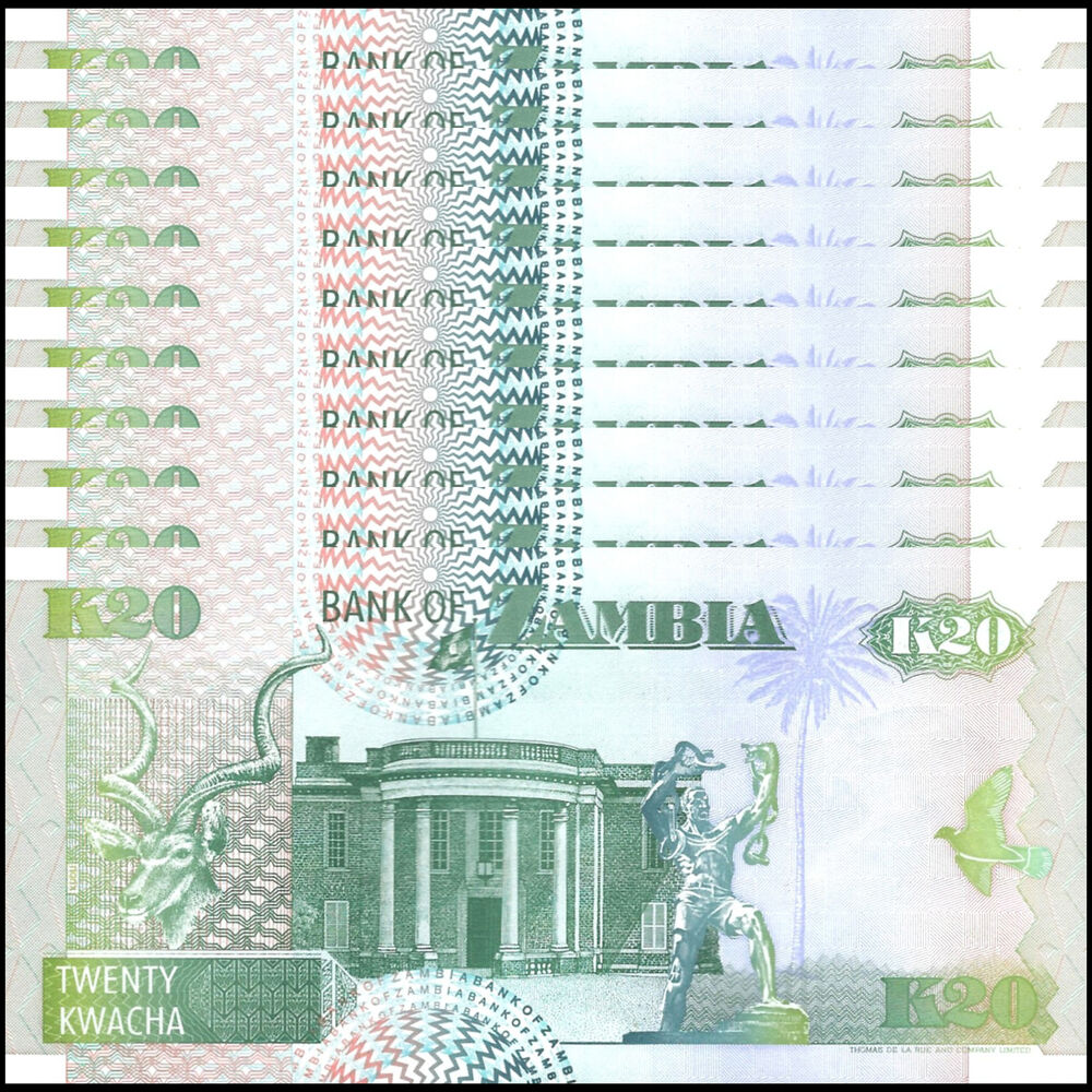 Zambia - 20 Kwacha 1992 - Pick # 36a - Set 10 PCS