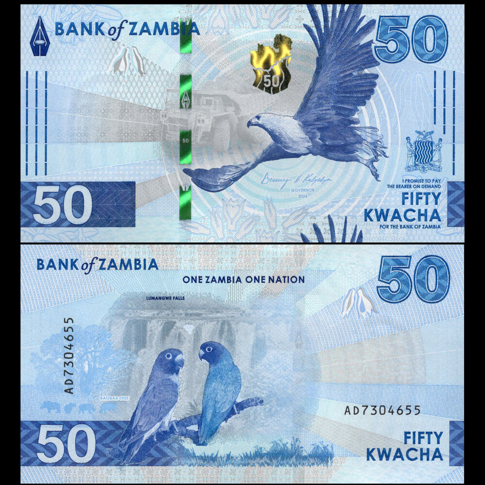 Zambia -  50 Kwacha 2024 - Pick # 64a - Set 10 PCS