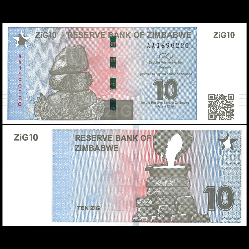 Zimbabwe - 10 Zig 2024 - Pick- NEW / B201 - Bundle 100 PCS