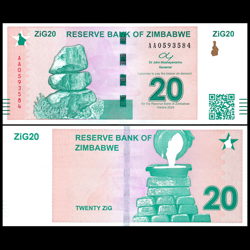 Zimbabwe - 20 Zig 2024 - Pick- NEW / B202 - Bundle 100 PCS