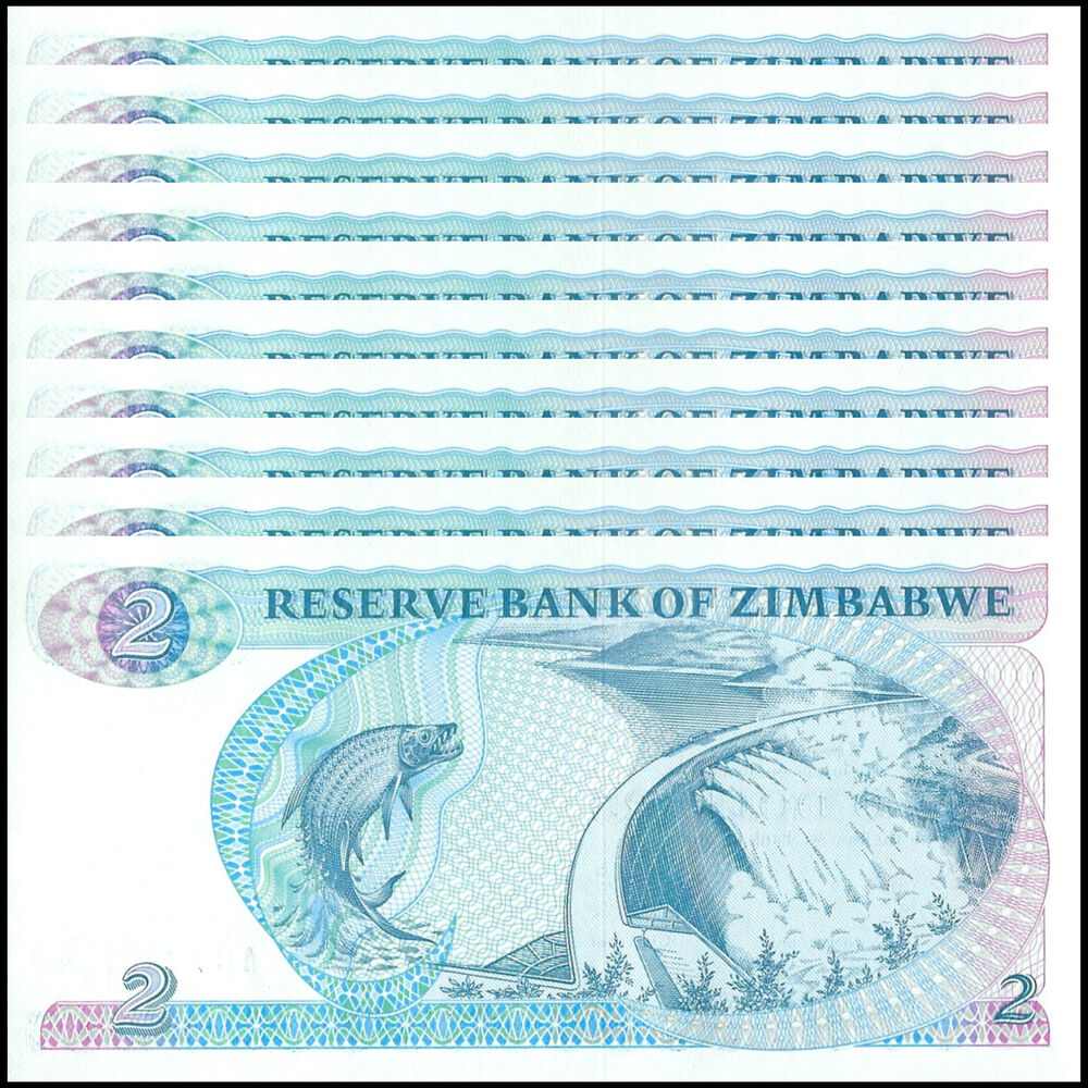 Zimbabwe - 2 Dollars 1994 - Pick # 1c - Set 10 PCS