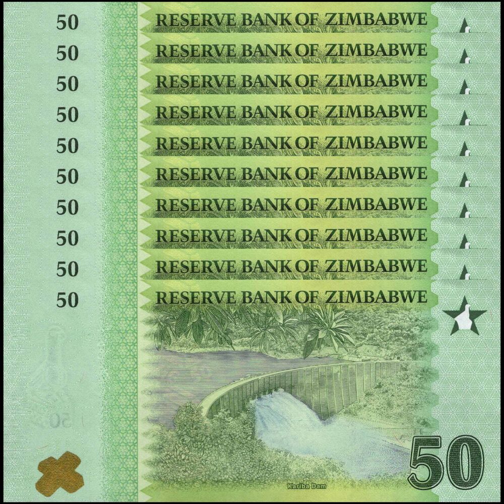 Zimbabwe -  50 Zig 2026 - Pick # NEW - Set 10 PCS