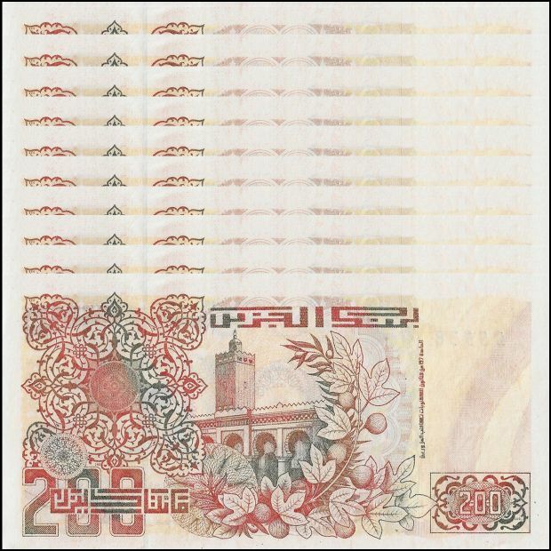 Algeria -  200 Dinars 1992 - Pick # 138 - Set 10 PCS