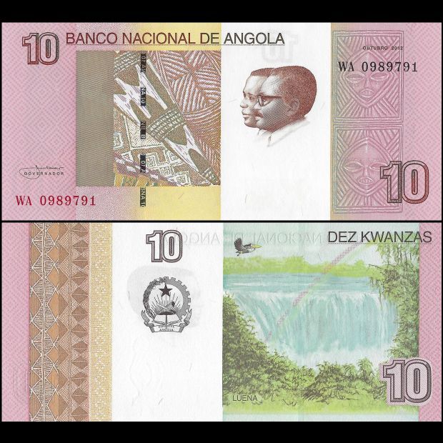Angola -  10 Kwanzas 2012 - Pick # 151B - Bundle 100 PCS