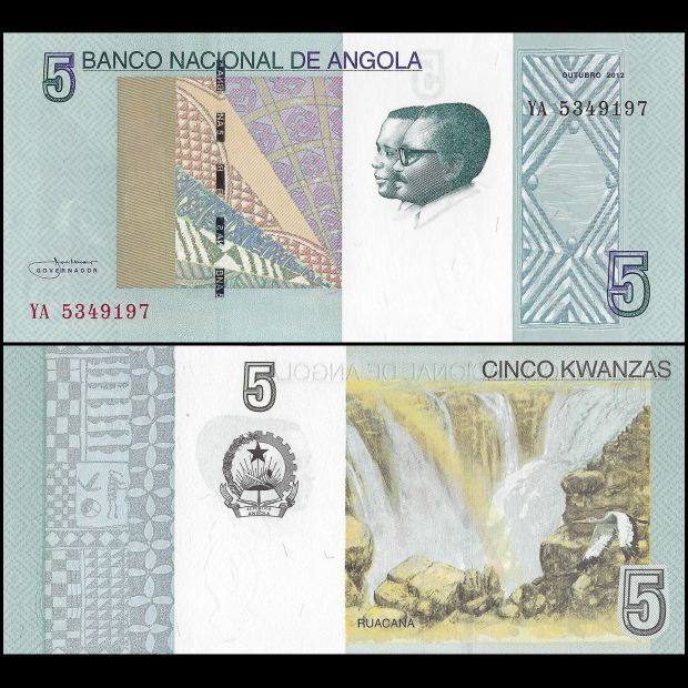 Angola -  5 Kwanzas 2012 - Pick # 151A - Bundle 100 PCS