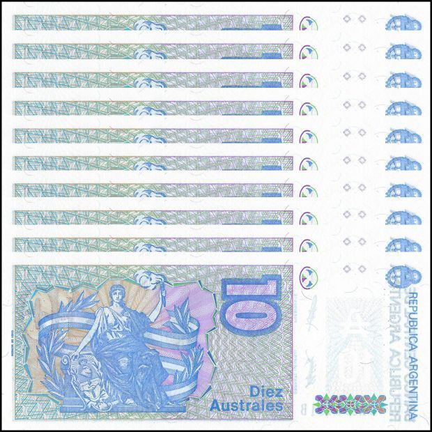 Argentinië -  10 Australes 1985 - Pick # 325 - Set 10 PCS