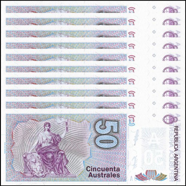 Argentinië -  50 Australes 1986 - Pick # 326 - Set 10 PCS