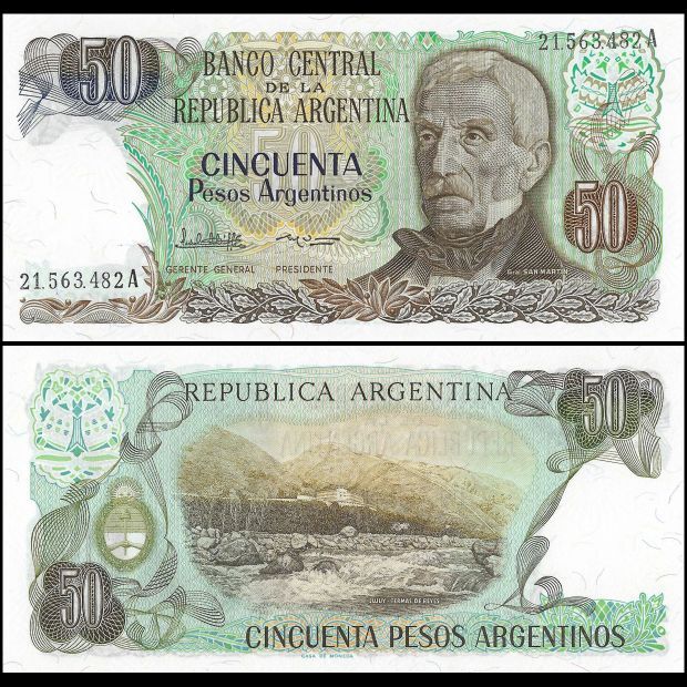 Argentina -  50 Pesos 1983 - Pick # 314 - Bundle 100 PCS