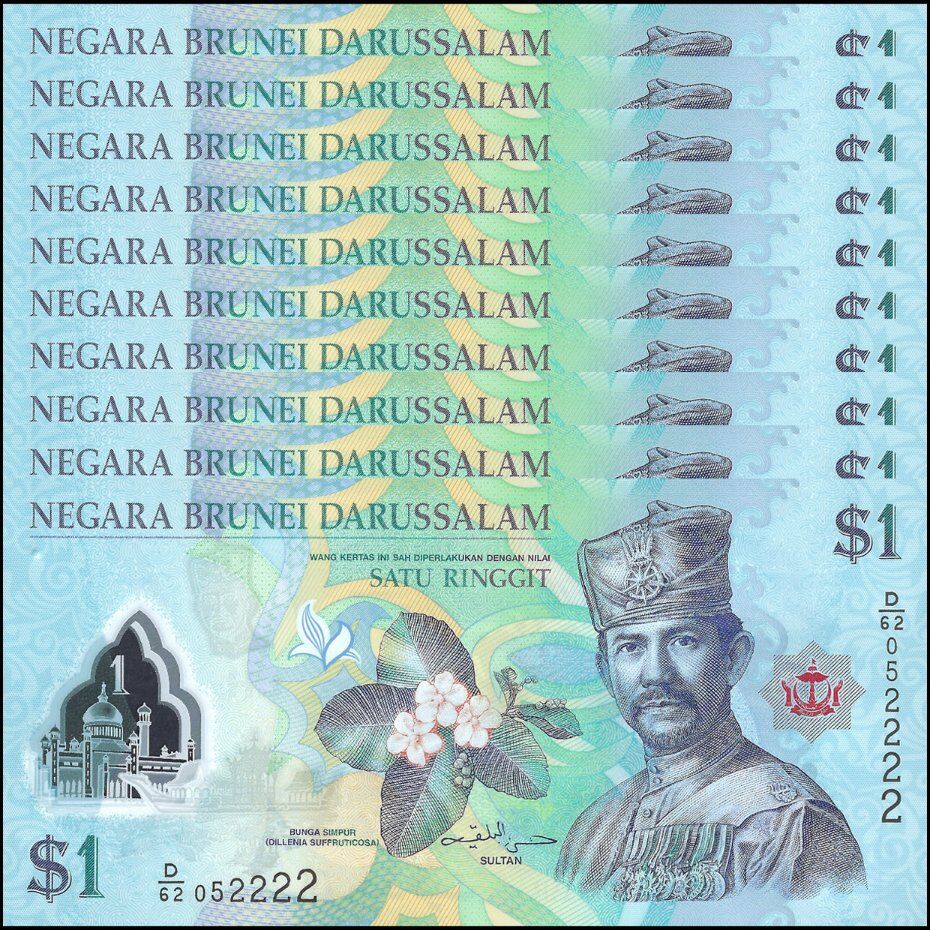 Brunei - 1 Ringgit 2019 - Pick- 35 / B301d - Set 10 PCS