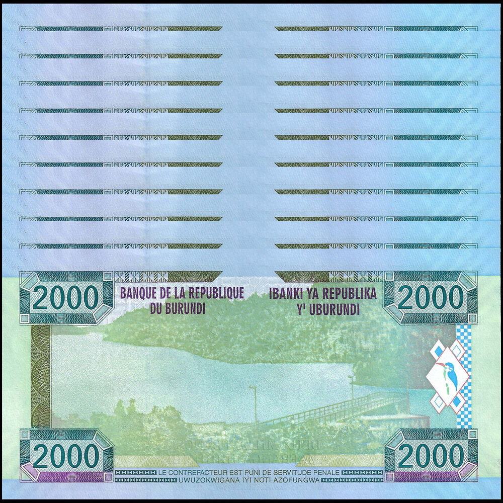 Burundi - 2000 Francs 2008 - Pick-47 / B234 - Set 10 PCS