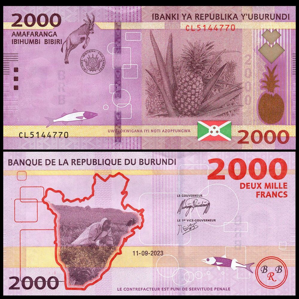 Burundi - 2000 Francs 2023 - Pick- NEW / B243a - Set 10 PCS