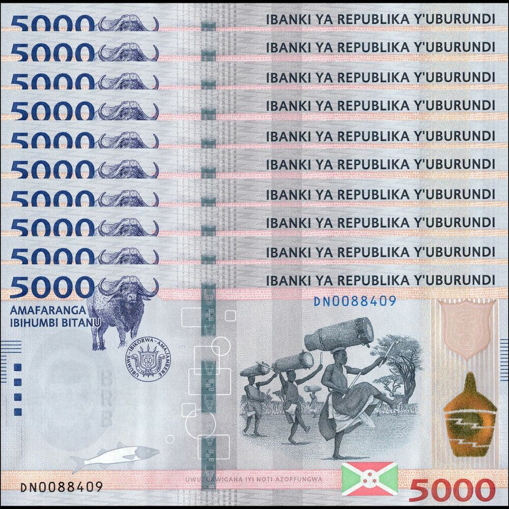 Burundi - 5000 Francs 2022 - Pick- NEW / B244 - Set 10 PCS